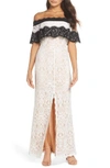 HARLYN OFF THE SHOULDER LACE GOWN,YD-8064-OP