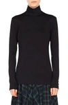 Akris Punto Turtleneck Long-sleeve Modal-stretch Top In Black