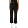 ALEXA CHUNG ALEXACHUNG BLACK VELVET POPPER TRACKSUIT TROUSERS