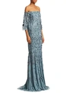THEIA Embellished Off-The-Shoulder Gown