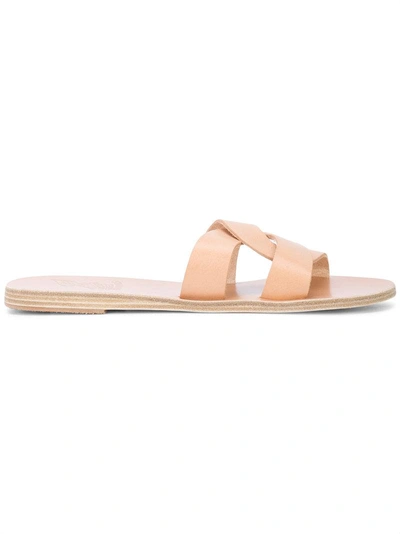 Ancient Greek Sandals Neutral Desmos Leather Sandals In Nude