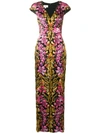 TEMPERLEY LONDON TEMPERLEY LONDON SAFARI PRINTED TIE DRESS - BLACK