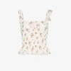 Reformation Florales 'aurora' Top In White