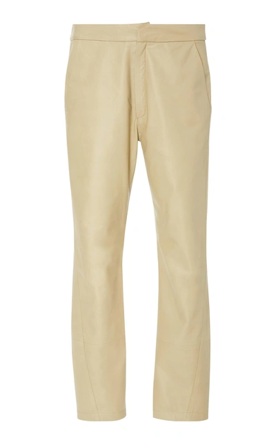 Zeynep Arcay Cropped Patent Leather Trousers In Neutral