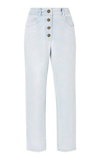 Zeynep Arcay Mom High-waisted Cropped Jeans In Light Wash
