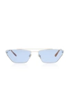 SPEKTRE Vanity Cat-Eye Metal Sunglasses,VY0