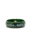 MARK DAVIS M'O EXCLUSIVE: ONE-OF-A-KIND GREEN WIDE CARLYLE BRACELET,MKD-R19-41301332