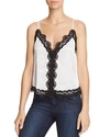 CAMI NYC KNOX LACE-TRIMMED SILK CAMISOLE TOP,KNOX