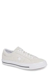 Converse One Star Vintage Suede Low Top Sneakers In White/ White