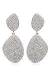 MONICA VINADER NURA DOUBLE TEARDROP EARRINGS WITH DIAMONDS,RP-EA-CD12-DIA