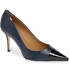Tory Burch Penelope Two-tone 85mm Pumps In Perfect Navy/ Black