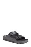 Birkenstock Arizona Essentials Waterproof Slide Sandal In Metallic Anthracite