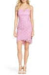 ADELYN RAE STRAPLESS LACE DRESS,F66D2653