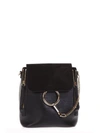 CHLOÉ FAYE BLACK SUEDE & LEATHER BACKPACK,10655397