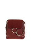 CHLOÉ FAYE BURGUNDY SUEDE & LEATHER BACKPACK,10655398