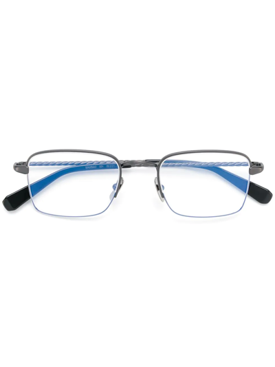 Brioni Square Frame Glasses In Grey