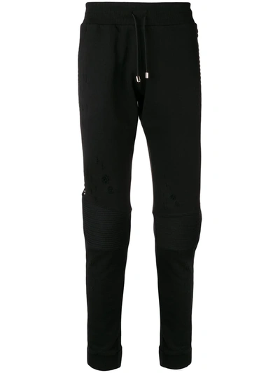 Philipp Plein Stud Embellished Track Trousers In Black