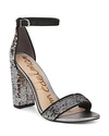 SAM EDELMAN WOMEN'S YARO SEQUINED BLOCK HEEL SANDALS,E8511FM