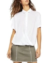BCBGENERATION BCBGENERATION DRAPED CROSSOVER TOP,TNW13A53
