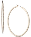 Givenchy Pave 2" Medium Hoop Earrings In Gold