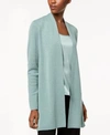 Eileen Fisher Plus Size Ultrafine Merino Straight Long Cardigan In Elm