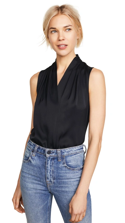 Kobi Halperin Plus Size Mila Silk-stretch Sleeveless Top In Black