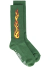 PALM ANGELS flames socks