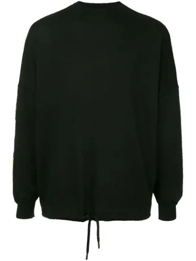 Palm Angels Palms And Flames Jumper In 1088 Black Mult