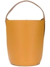 Danse Lente Mini Lorna Leather Bucket Bag - Beige In Saffron