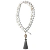 Farra White & Gray Freshwater Pearls Multi-way Tassel Necklace