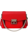 Givenchy Gv3 Small Pebbled Leather Crossbody Bag In Bright Red