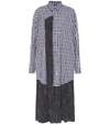 BALENCIAGA MULTI-PRINT SHIRT DRESS,P00329208
