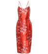 Johanna Ortiz El Dia Que Me Quieras Floral-print Satin Dress In Red