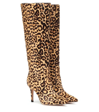 Gianvito Rossi Hunter 85 Leopard-print Knee-high Boots