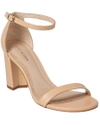 Stuart Weitzman Nearlynude Patent-leather Sandals In Metallic