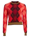 RAG & BONE Dex Wool Argyle Cropped Sweater