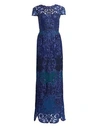 MARCHESA NOTTE Scroll Lace Gown
