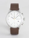 NIXON A1163 STATION CHRONOGRAPH LEATHER WATCH IN BROWN - BROWN,A1163 104