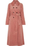 ALEXA CHUNG COTTON-BLEND CORDUROY TRENCH COAT