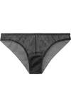 ID SARRIERI AURORE CHANTILLY LACE AND TULLE BRIEFS