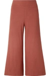 CALÉ GIGI RIBBED STRETCH-KNIT CULOTTES