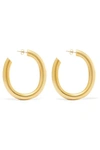 LAURA LOMBARDI CURVE GOLD-TONE HOOP EARRINGS