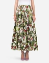 DOLCE & GABBANA PRINTED COTTON SKIRT,F4BHATFS53LHA718