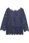 JOIE WOMAN KODA CORDED LACE TOP NAVY,US 4772211931413308