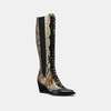 COACH COACH LACE UP BOOT WITH PATCHWORK SNAKE - WOMEN'S,G2718 NQJ 11
