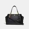 Coach Dreamer 36 With Rivets In Burgundy In Black/brass