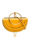 CHLOÉ CHLOE SMALL NILE LEATHER MINAUDIERE IN YELLOW