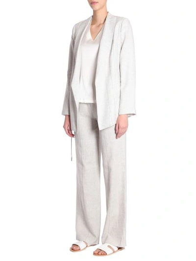 Fabiana Filippi White Linen Outerwear Jacket