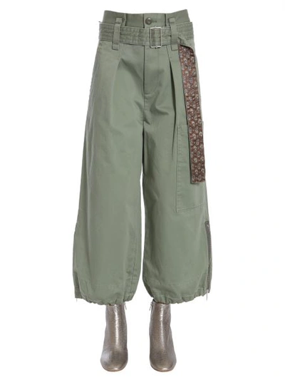 Marc Jacobs Cargo Culottes In Military Green