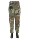 MARC JACOBS HIGH WAIST CAMOUFLAGE TROUSERS,121264